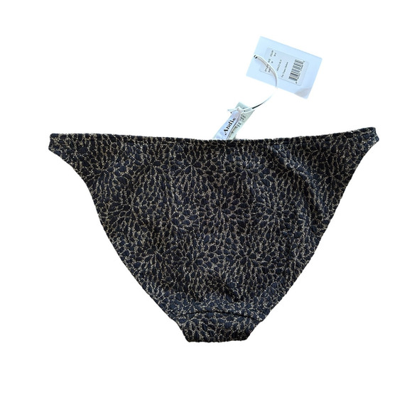 Andie Swim The Tropez Bikini Bottom In Black and Gold Print Size M NWT - Picture 4 of 7